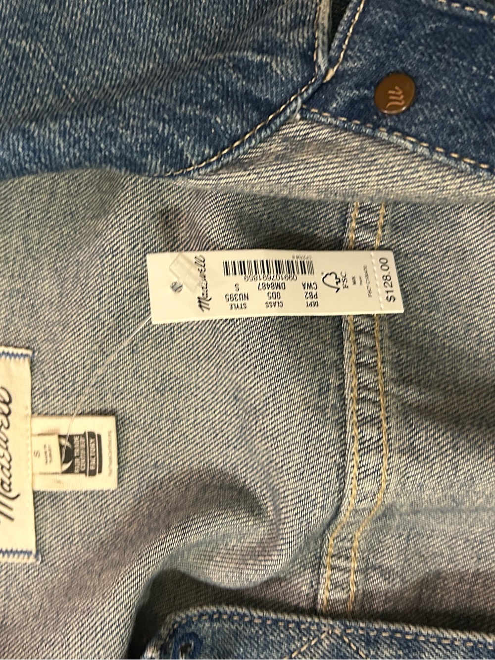 Madewell Cropped Jean Jacket in Medium Blue NWT - Picture 2 of 7